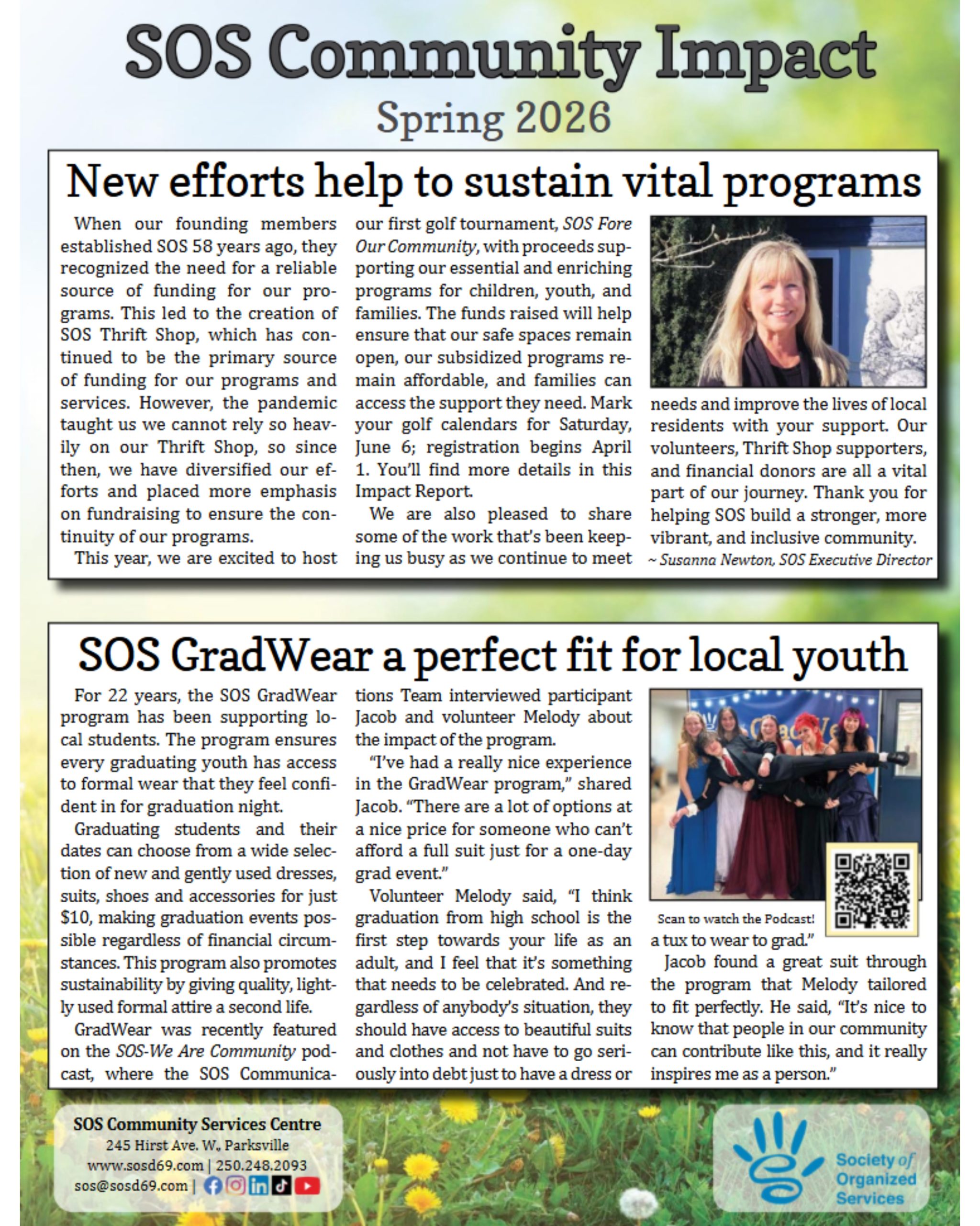 Sos Community Numbers SOS Spring 2026 Impact Report - SOS - Society of Organized Services